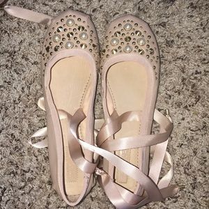 NWOT TOPSHOP blush ballet flats us 8.5 euro 39